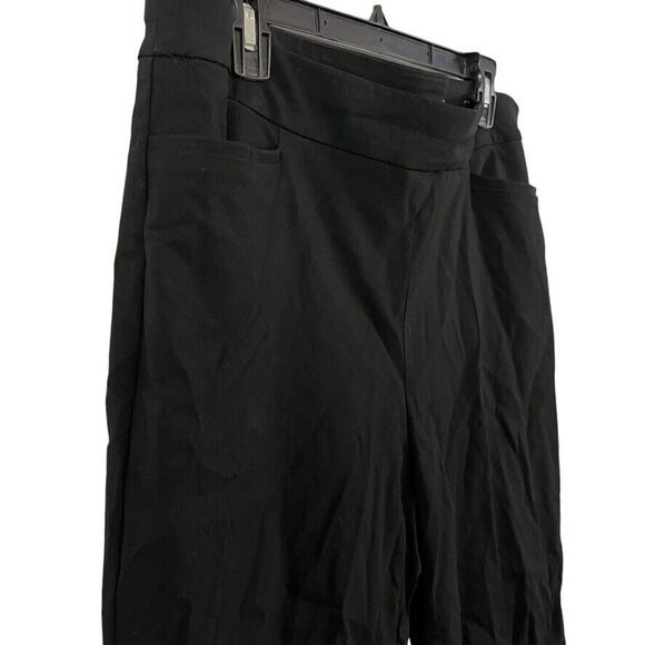 Chicos Womens Black Stretch Pull On Tapered Flat Front Pants Slacks sz 3R / 16 - Picture 4 of 15